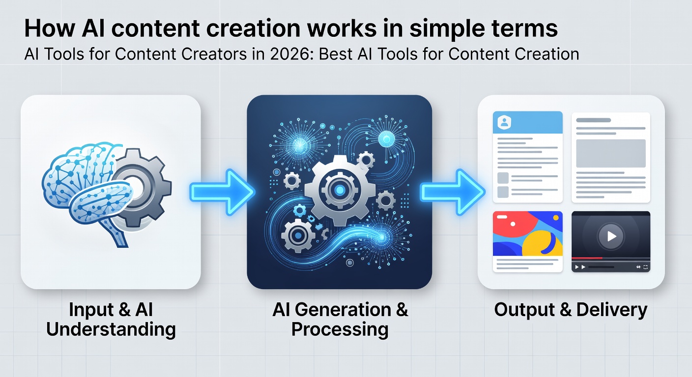 AI Tools for Content Creators in 2026: Best AI Tools for Content Creation — How AI content creation works in simple terms