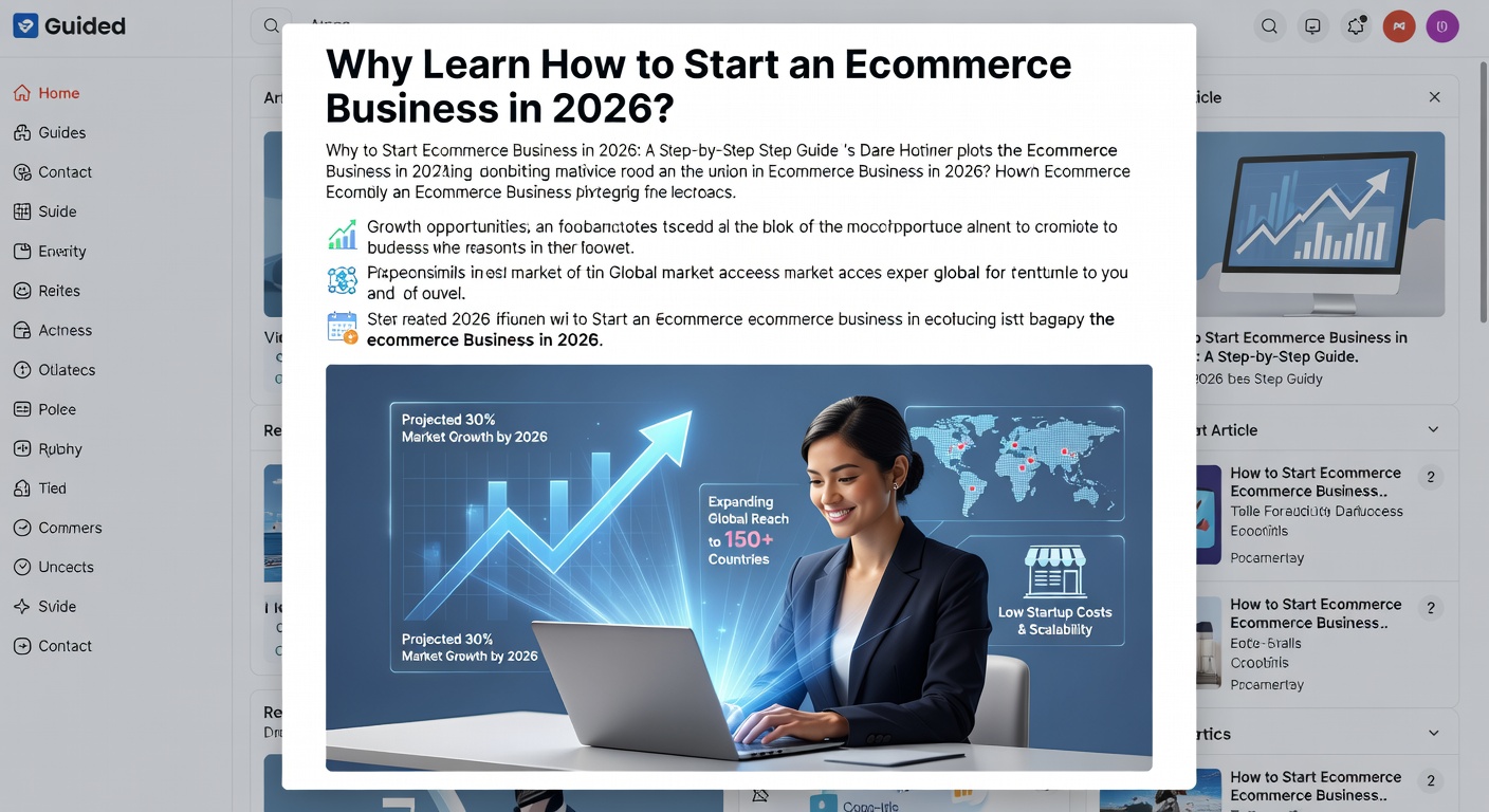 How to Start Ecommerce Business in 2026: A Step-by-Step Guide — Why Learn How to Start an Ecommerce Business in 2026?