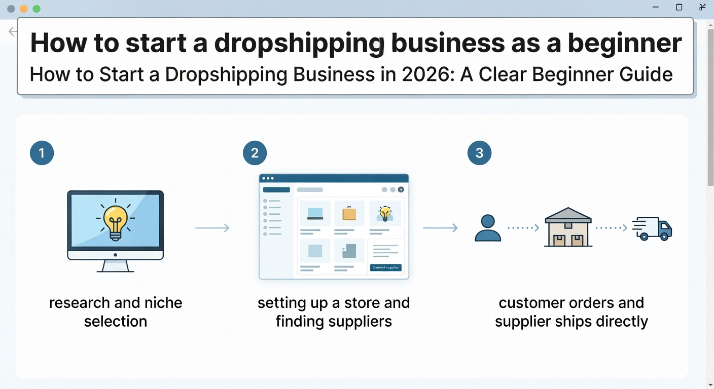 How to Start a Dropshipping Business in 2026: A Clear Beginner Guide — How to start a dropshipping business as a beginner