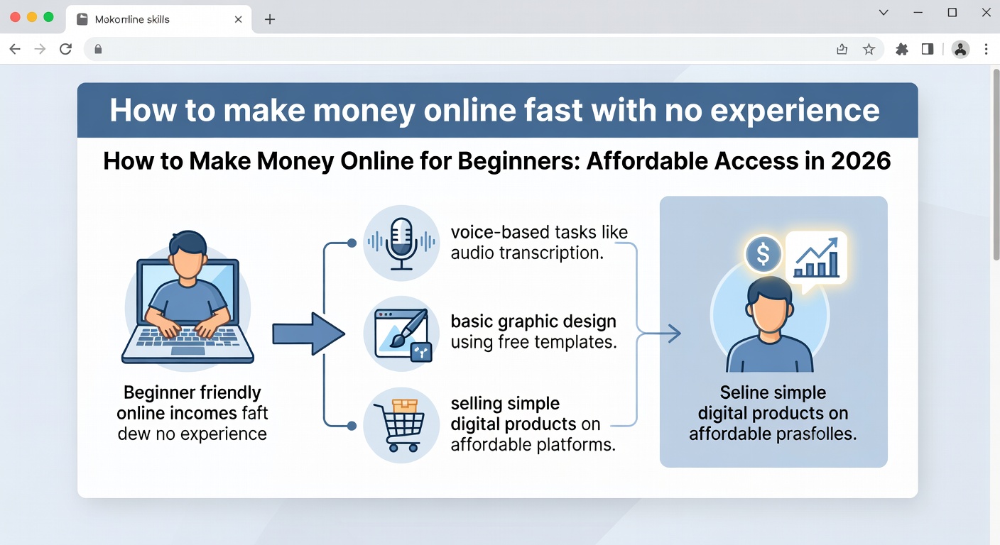 How to Make Money Online for Beginners: Affordable Access in 2026 — How to make money online fast with no experience