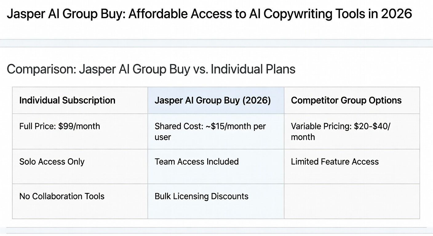 Jasper AI Group Buy: Affordable Access to AI Copywriting Tools in 2026 illustration 4
