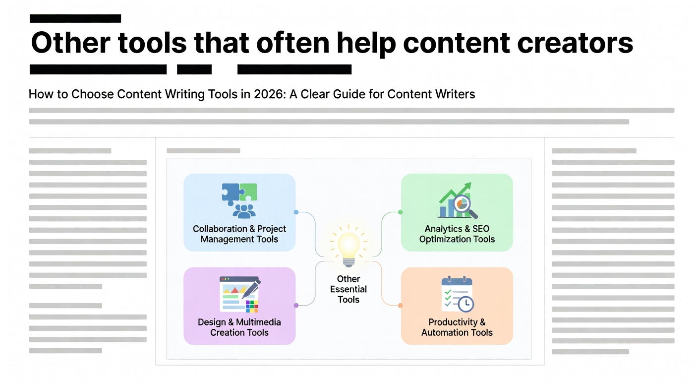How to Choose Content Writing Tools in 2026: A Clear Guide for Content Writers — Other tools that often help content creators