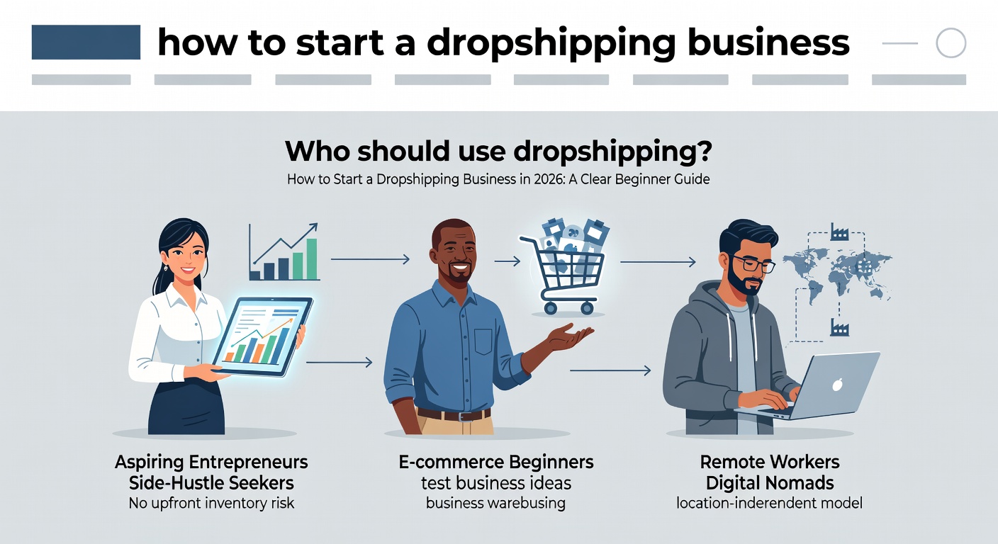 How to Start a Dropshipping Business in 2026: A Clear Beginner Guide — Who should use dropshipping?