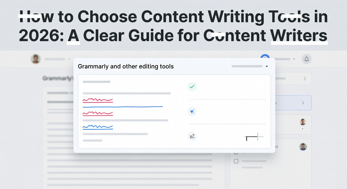 How to Choose Content Writing Tools in 2026: A Clear Guide for Content Writers — Grammarly and other editing tools